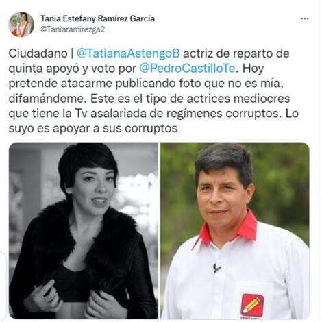 Tatiana Astengo Congresista Tania Ram Rez En Twitter Critica A Ex De