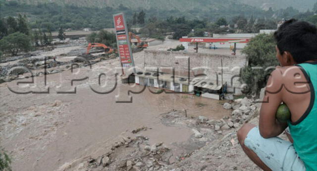 Así luce Carretera Central tras nuevo desborde del río Rímac FOTOS Y