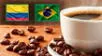 Brasil, Colombia, café