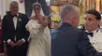 Said Palao rompe en llanto al ver ingresar a Alejandra Baigorria a iglesia. Said Palao y Alejandra Baigorria.