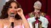 Janet Barboza habló sobre el mensaje que dio el Papa León XIV en el Vaticano. Janet Barboza y el Papa León XIV.