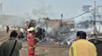 Incendio se registró en una fábrica de telas. Feroz incendio al costado de universidades de los Olivos alerta a varias familias: siniestro parece incontrolable