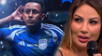 Christian Cueva fue presentado por Emelec como su nuevo jugador. Christian Cueva y Pamela López.