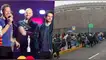 Largas filas para el concierto de Coldplay.