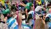 Hinchas peleando, Twitter video viral
