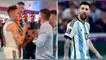 Messi estuvo a punto de irse a las manos con Wout Weghorst. Messi, Wout Weghorst, Argentina