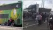 Tras bloqueo de Panamericana Sur, pasajeros piden ayuda.