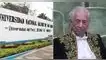 Mario Vargas Llosa dio un discurso tras formar parte de la Academia Francesa de la Lengua. Mario Vargas Llosa, Universidad Nacional Mayor de San Marcos