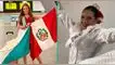 Alondra Huárac se luce al ritmo de marinera en concurso internacional que se realiza en El Salvador.