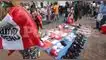 Ambulantes aprovechan la Tercera Toma de Lima para vender sus productos.