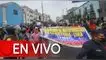 Diferentes delegaciones de mototaxistas vienen protestando cerca al Congreso de la República. Comerciantes y ciudadanos toman la avenida abancay en la marcha nacional frente al Congreso de la República.