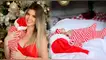 Brunella Horna y su bebé se toman fotos por Navidad.