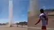 Registran tornado en medio de partido de fútbol en Juliaca. Juliaca.