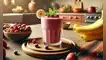 Batido de plátano y frutos rojos
