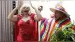 Susy Díaz pasó mal momento con su chamán y casi arruina su exclusivo vestido.