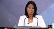 Debate: Keiko habla de la SUNEDU pese a que FP se opuso a sus reformas en el Congreso