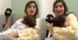 Korina apareció en entrevista EN VIVO para EBT dándole de lactar a Larita [VIDEO]