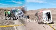Arequipa: 7 muertos y 16 heridos deja la volcadura de un bus en carretera a Puno
