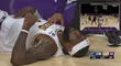LeBron James preocupó a todos: La estrella de la NBA quedó en el piso tras fuerte golpe [VIDEO]