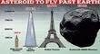 Asteroide del tamaño de la torre Eiffel pasará a la Tierra en diciembre