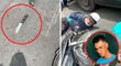 Más robos en SJL: PNP captura a dos ladrones en moto que atacaron a ciudadano con cuchillo [VIDEO]