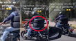 Captan a motociclista llevando neumáticos de una singular manera y su ‘ingenio’ la rompe en TikTok [VIDEO]