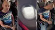 Pasajero en estado de ebriedad rompe la ventana de un avión y lo atan con cinta adhesiva [VIDEO]