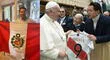 Gianluca Lapadula y su conmovedor mensaje tras entregar camiseta de la selección peruana al Papa