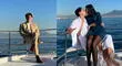 Gianluca Lapadula despide el 2021 en el mar y posa junto a su esposa dándole romántico beso [VIDEO]