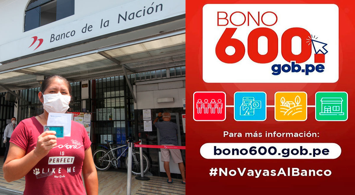 Bono 600 soles: cómo cobrar el subsidio sin ir al banco de la Nación Bono 600 soles: cómo cobrar el subsidio sin ir al banco de la Nación