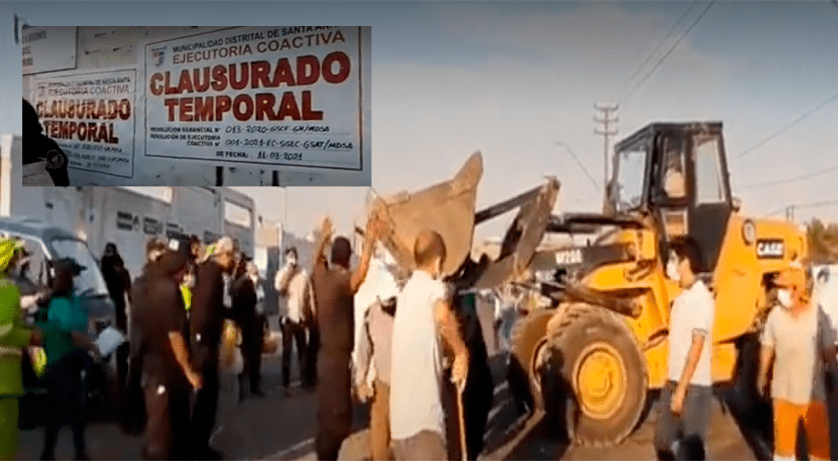 Santa Anita: entre enfrentamientos intentan clausurar mercado Tierra Prometida Santa Anita: entre enfrentamientos intentan clausurar mercado Tierra Prometida