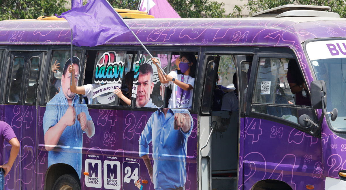 IEP: Partido Morado cae en intensión de voto al Congreso en última encuesta IEP: Partido Morado cae en intensión de voto al Congreso en última encuesta