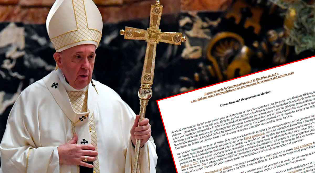 El Vaticano se pronuncia sobre la unión civil: no las puede bendecir porque Dios aborrece el pecado El Vaticano se pronuncia sobre la unión civil: no las puede bendecir porque Dios aborrece el pecado