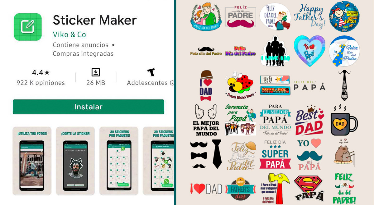 Día del padre: diviértete con tu papá y descarga stickers en tu celular para  enviar por WhatsApp, redes sociales | El Popular