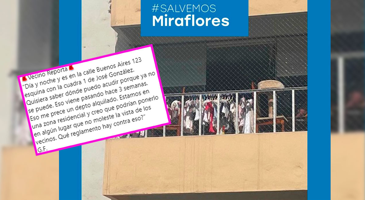 Facebook foto viral: Vecino de Miraflores se queja por ropa colgada y  usuarios en redes sociales lo trolean: “Es ECO Friendly”, foto | El Popular