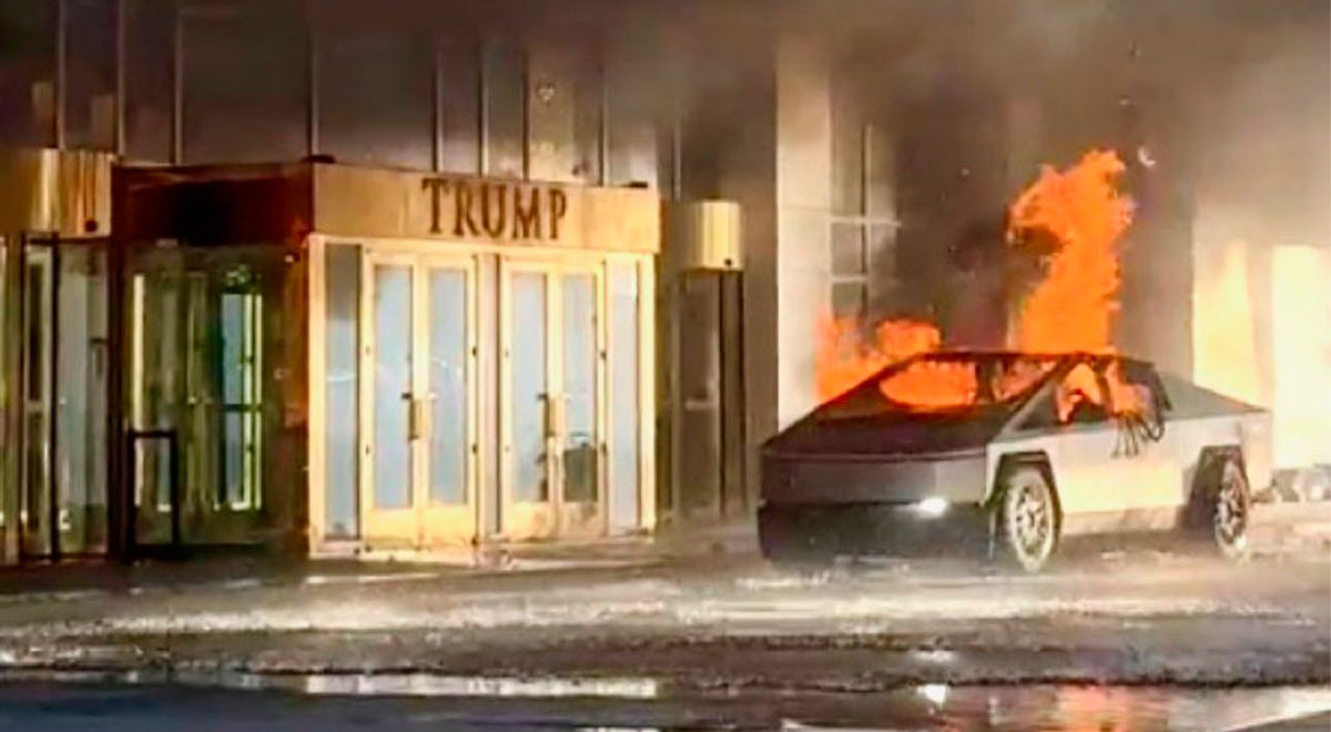 Explosión de Cybertruck Tesla frente a hotel de Trump genera alarma