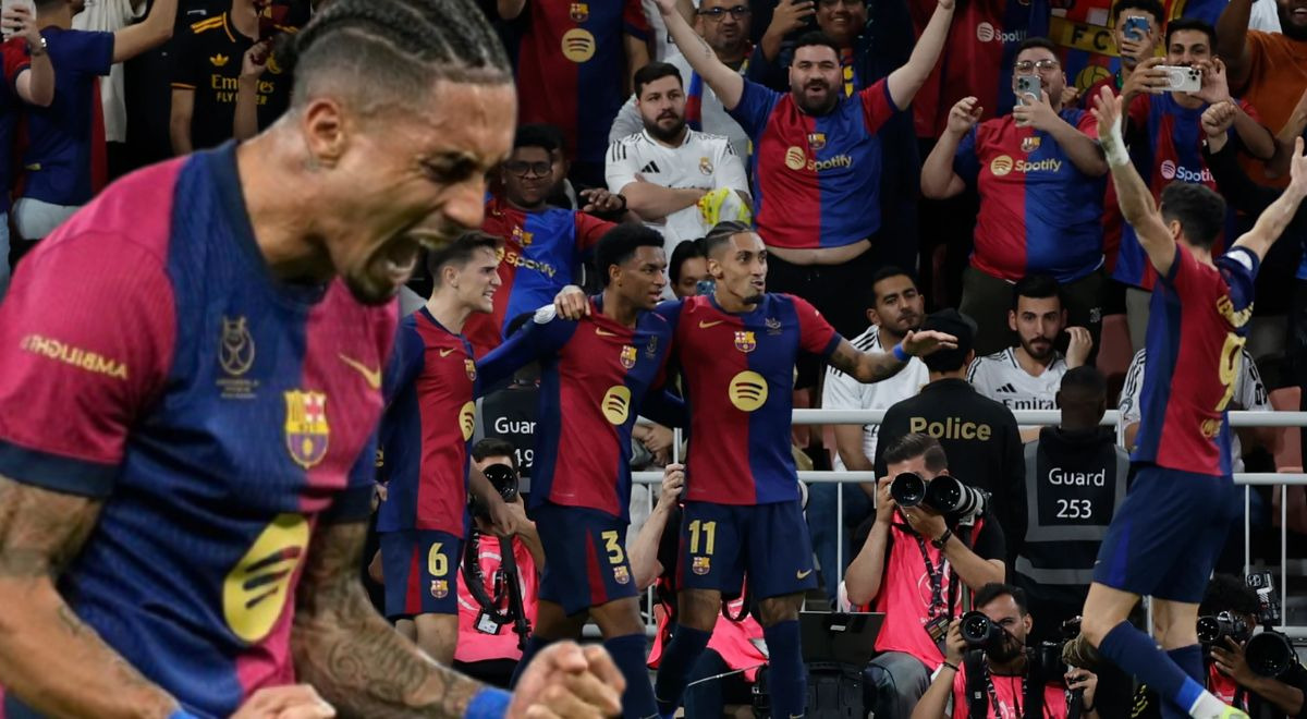 Barcelona goleó 5-2 al Real Madrid y se corona como campeón de la Supercopa de España