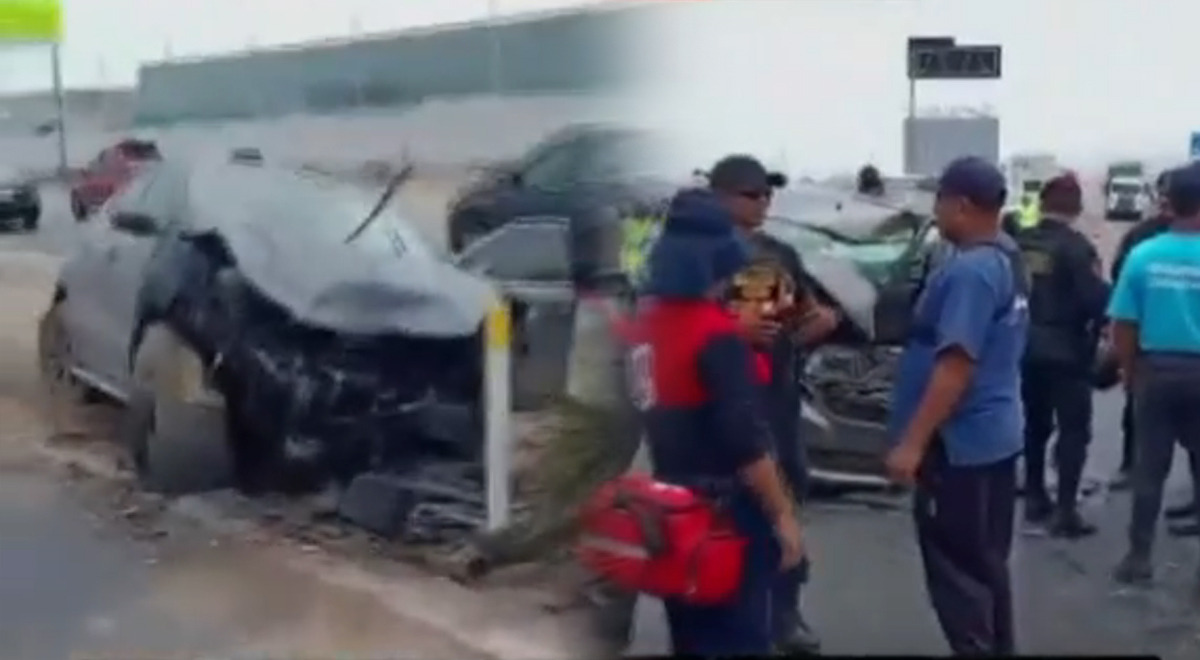 Trágico accidente en Punta Negra deja 1 muerto y 5 heridos en la Panamericana Sur: auto termina destrozado