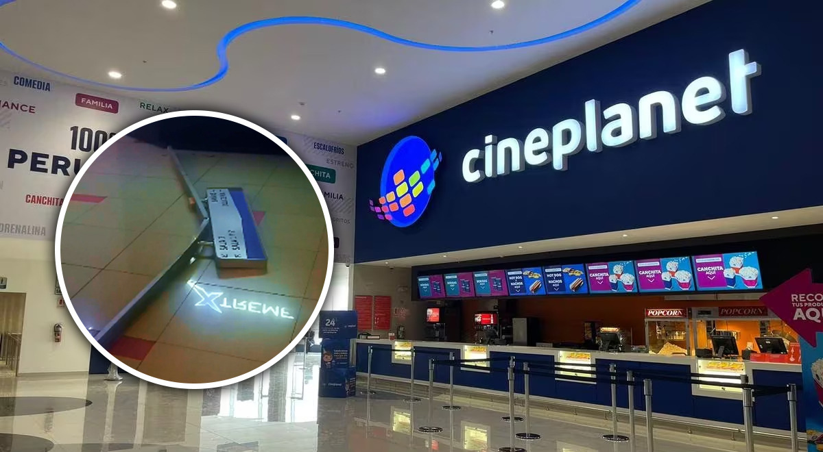 Reportan caída de parte del techo de Cineplanet del Mall del Sur y pone en alerta a los usuarios