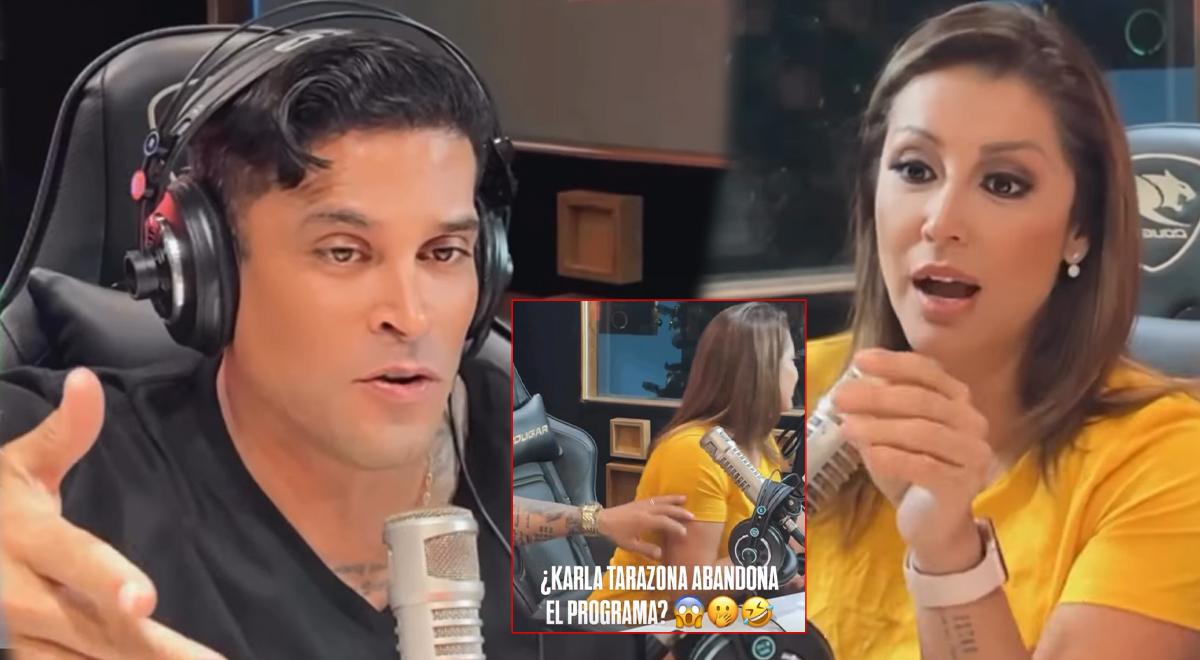 Carla Tarazona, que luta contra Cristian Dominguez ao vivo, abandona show após confissão secreta Carla Tarazona, que luta contra Cristian Dominguez ao vivo, abandona show após confissão secreta