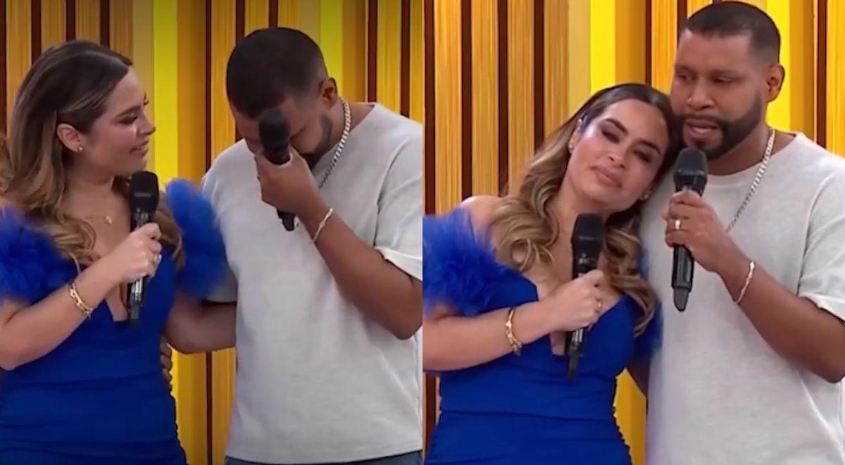Edson Davila começa a chorar pela saída de Ethel Pozzo do ‘America Hoy’ e brinca em momento de ternura: “Com um nó na garganta”
