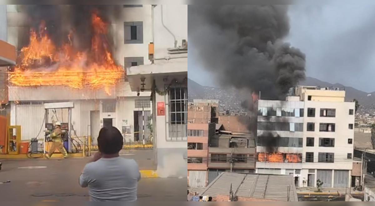 Fogo pesado em Rimac: unidades de combate a incêndio lutam para apagar o incidente