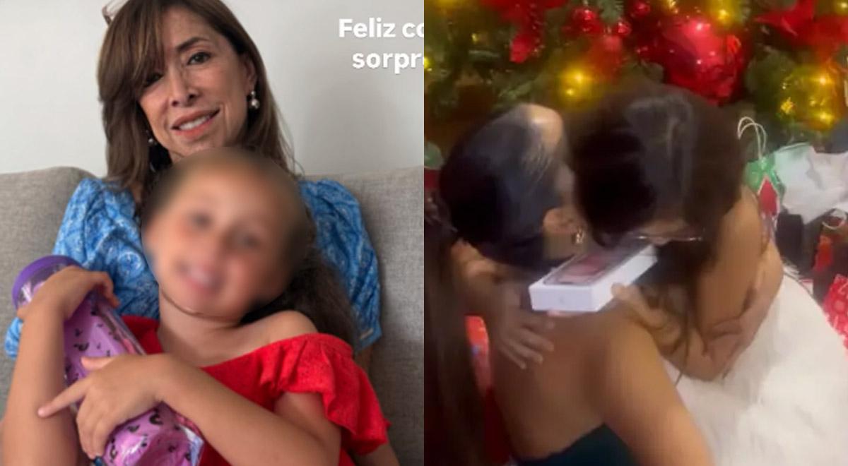 Ale Venturo mostra presente da filha após Melissa Paredes dar um iPhone para a filha