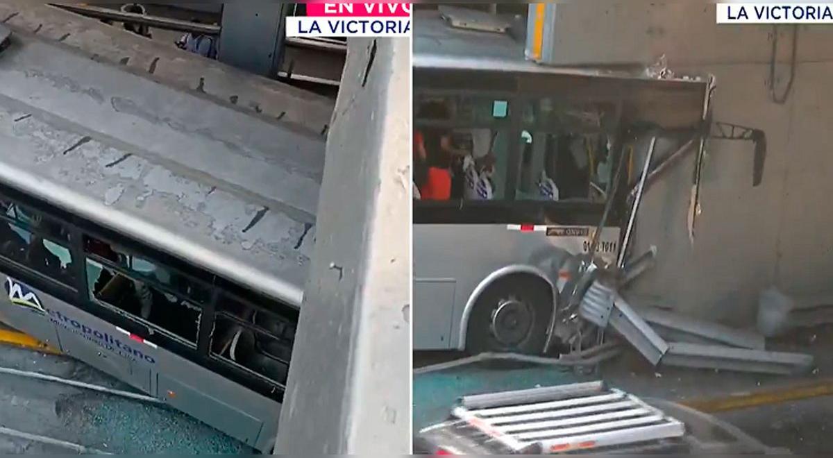 La Victoria: 25 feridos quando ônibus metropolitano bate na ponte da via expressa