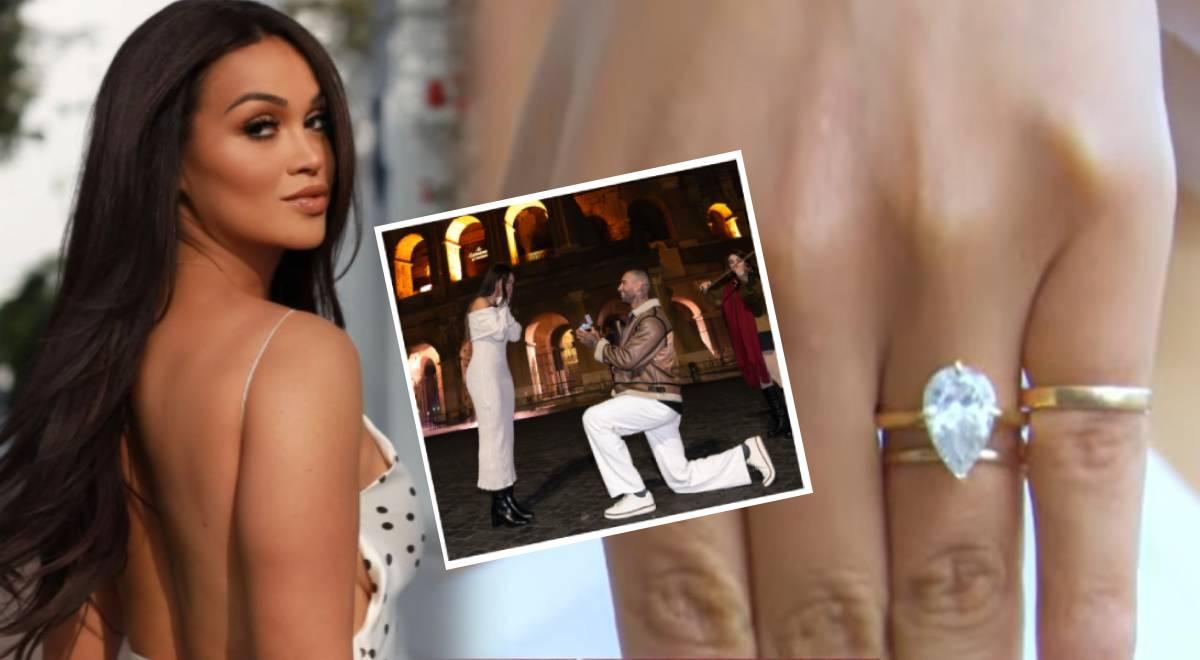 Angie Arizaga detalha seu luxuoso anel de noivado pela primeira vez: “(Jota) desenhou…”