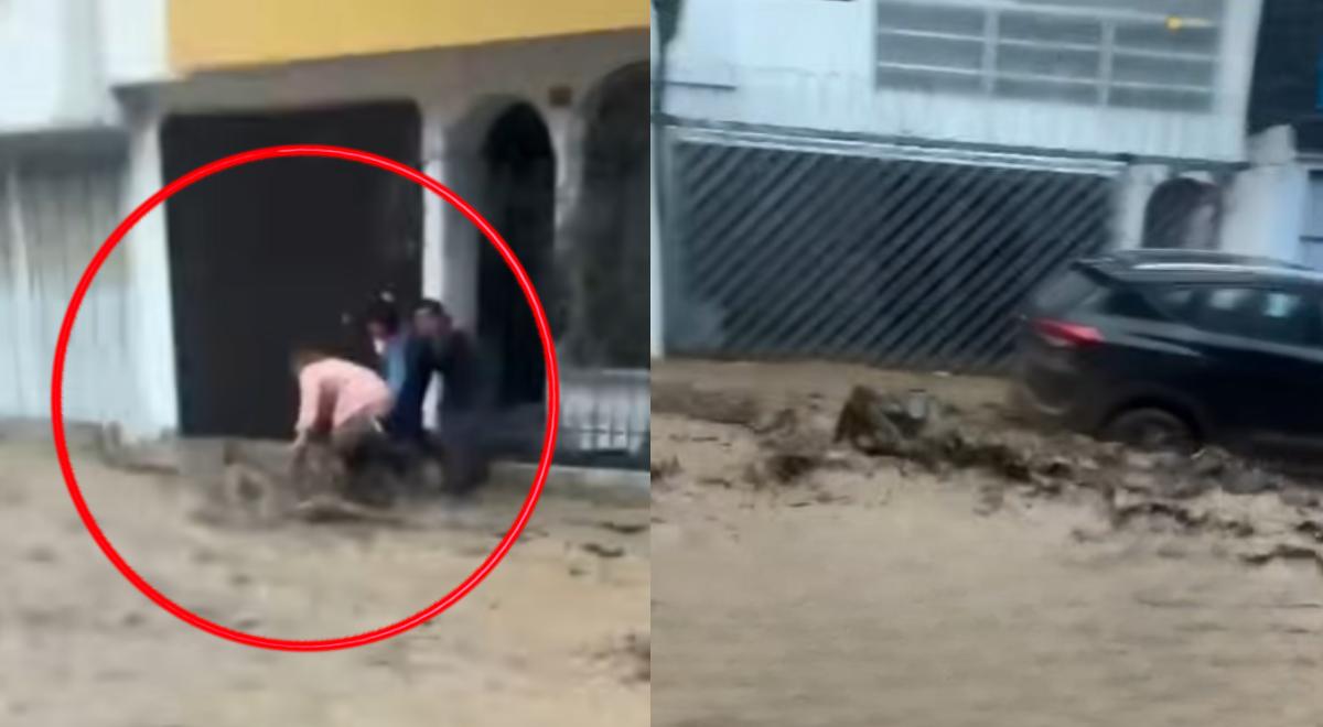 Chuva em Arequipa | Mulher arrastada por riacho transbordante: “Pegue-a”