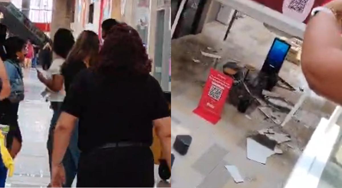 O telhado do Malplaza Bellavista cai e os participantes fogem de medo: estas são as imagens chocantes