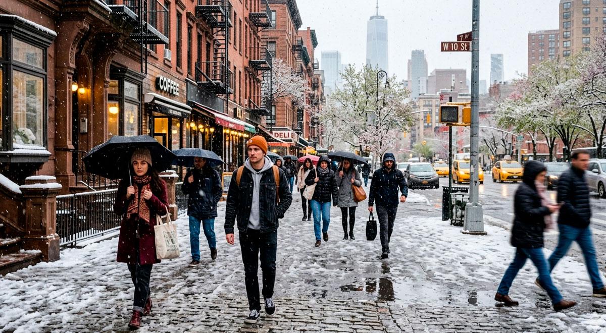 O inverno retorna a Nova York: a data exata em que as temperaturas caem, esses lugares experimentarão neve na primavera