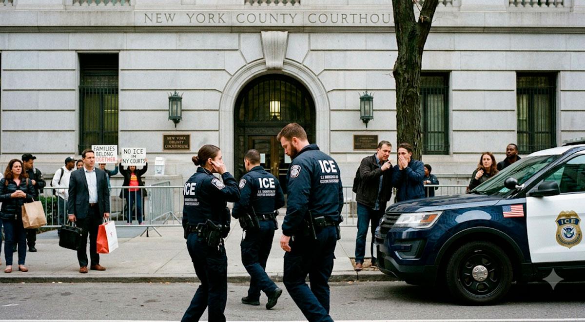 Bonne nouvelle pour les immigrants Un tribunal ordonne à l’ICE de suspendre les arrestations dans les tribunaux de New York