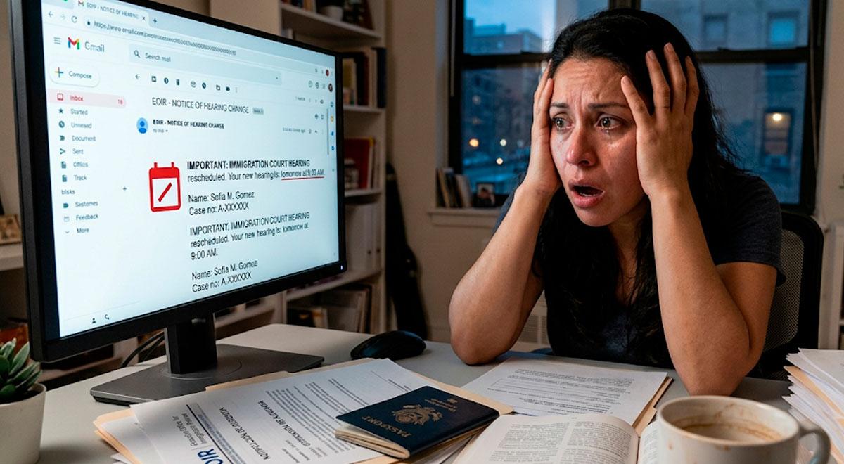 Avertissement! Ils peuvent modifier la date de votre comparution devant le tribunal de l’immigration sans que vous vous en rendiez compte : l’importance de revoir le statut de votre dossier aux États-Unis